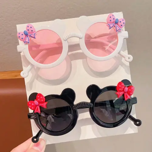 2/3Pcs Boy Girl Cute Bear Frame Bowknot Kids Children Fashion Glasses Eyewear - Image 11