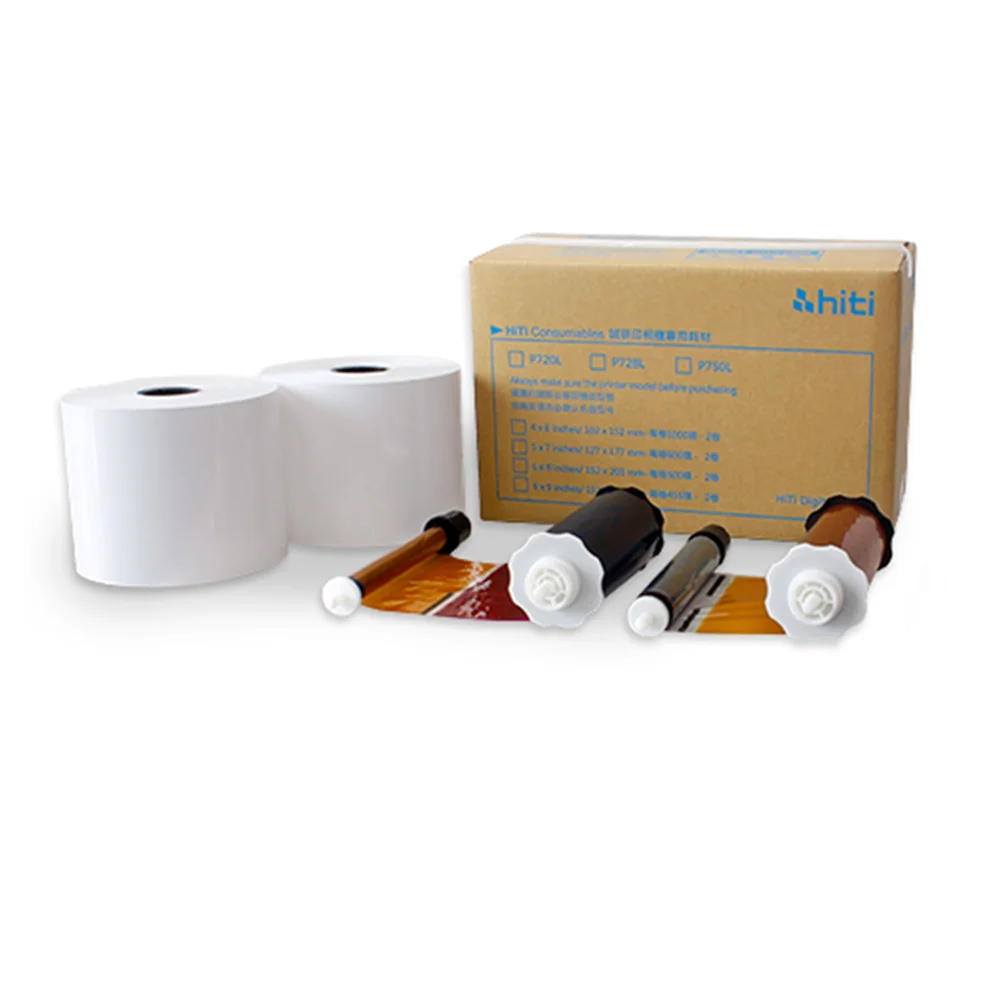 도매 가격 Hiti P750L 인화지 4x6```` 5x7```` 6x8```` 컬러 인화지 및 리본
