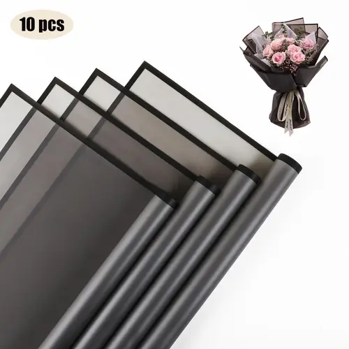10 Sheets Flower Wrapping Paper with Golden Edges, Waterproof Bouquet Packaging - Ideal for DIY Weddings & Birthdays - Image 8