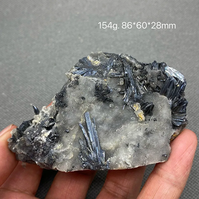 100% Natural rare Stibnite mineral specimen stones and crystals healing crystals quartz gemstones from China free shipping