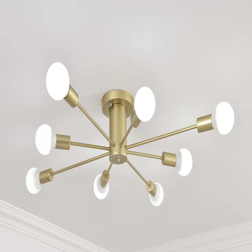 

Светодиодная люстра E27, светодиодный ный светильник для кухни, столовой, гостиной, спальни, 8 светильник Эдисона