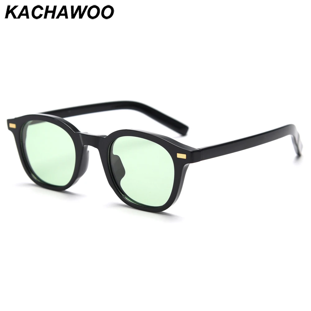 

Kachawoo polarized sunglasses square tr90 frame retro sun glasses men women trend Korean style Summer outdoor blue pink green
