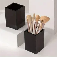 Black/White Cosmetic Makeup Box Acrylic Makeup Brush Tool Storage Box Case Large Capacity Cartridge Practical Brush Storage 2