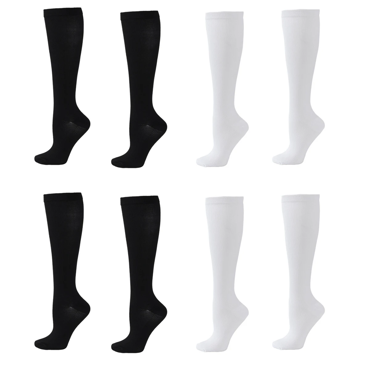 

4 Pairs Women'S Knee Socks Soft Socks Stockings for Christmas Gifts Halloween Daily