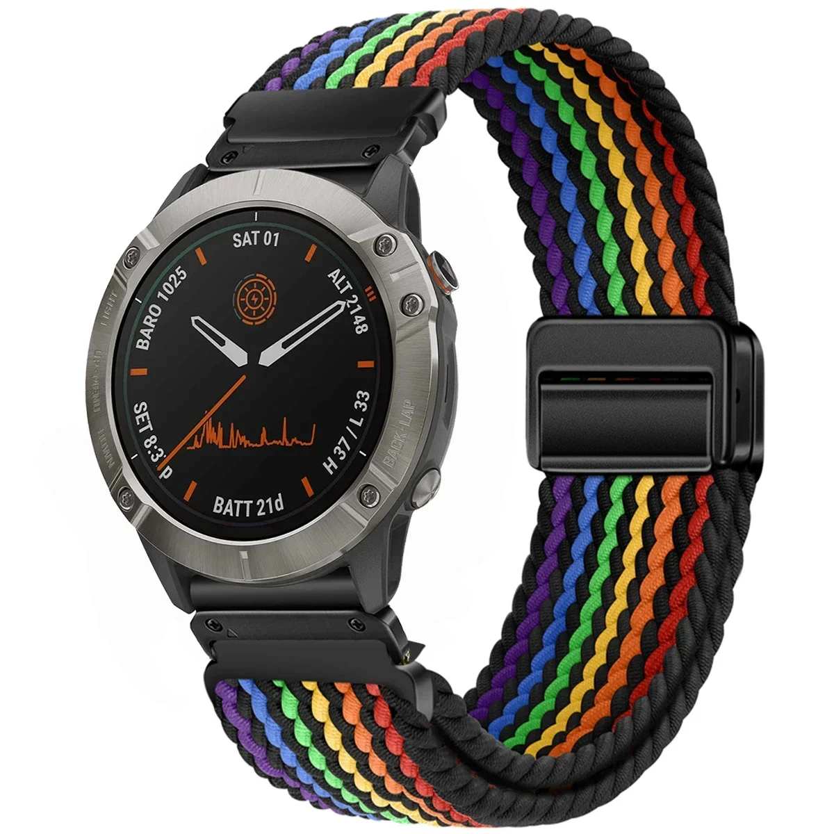 Enhanced Nylon QuickFit Smartwatch Strap - Universal 22/26mm Wristband