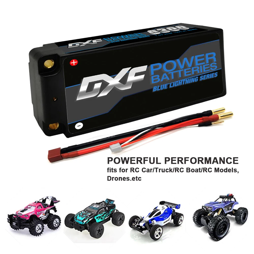 Batterie LiPo 4mm 6300mAh RC pour Voiture Drone
