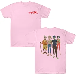 Gorillazs Graphic Unisex Cotton T - Shirt - Music Inspired Hip Hop & Gothic Style Top - XS (Pink)