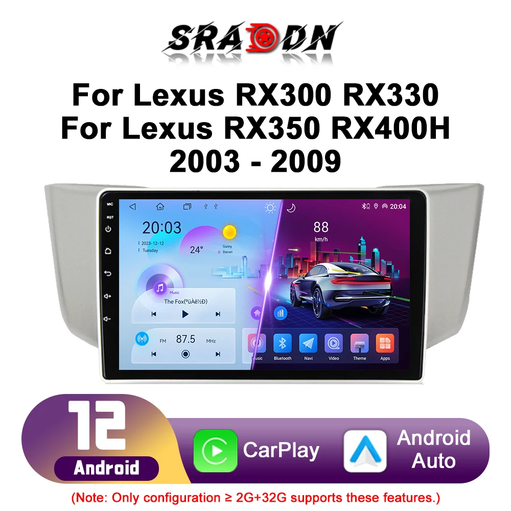 

For Lexus RX300 RX330 RX350 RX400H 2003-2014 Android Car Radio Carplay Multimedia Player GPS Navigation Touch Screen Auto Stereo