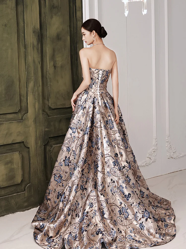 Luxury Rhinestone Embellished High Neck Bodycon Mesh Maxi Evening Dres –  Luxedress