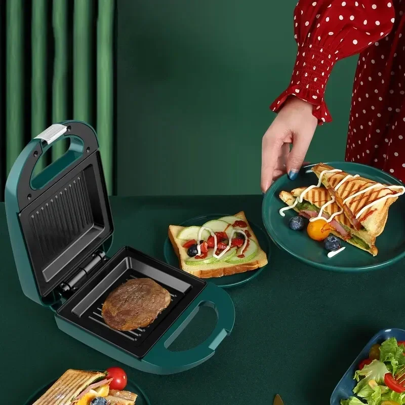 Multifunctional Electric Folded Breakfast Sandwich Maker 220v Non-Stick  Fast Toast Pan Pot Bread Waffle Grill Machine
