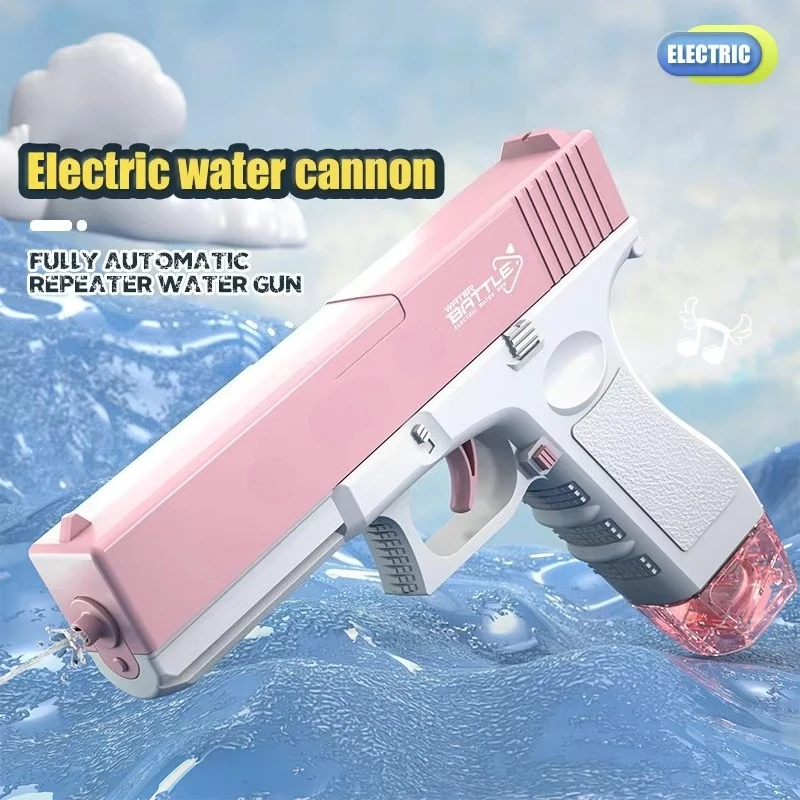 어린이 전동 물총 장난감 휴대용 자동 물총 어린이 여름 야외 슈팅 게임 해변 수영장 장난감 선물