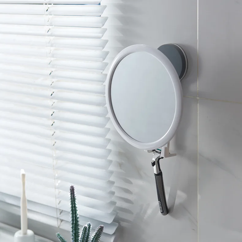 Bathroom Mirror Medium Round With Hook Storage Smart Light Makeup