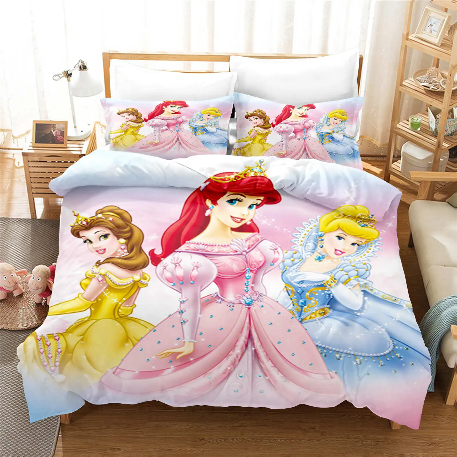 Duvet Cover Set Bedding Comforter Sets Double King Size 3d Children'S Bedding Set 3-Piece 1 Quilt Cover Princess