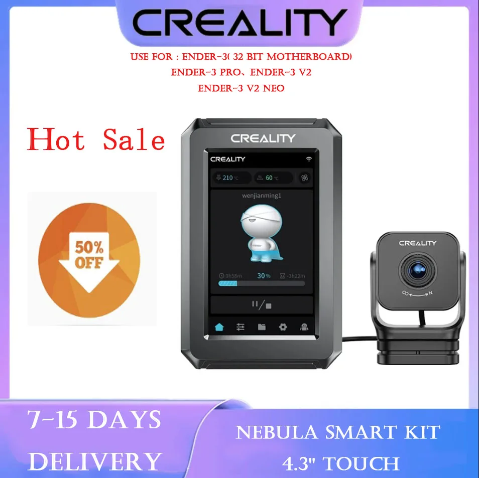 

Creality Smart Kit Nebula with 4.3 Inch Touch for Ender 3 /Ender-3 Pro/ Ender-3 V2/V2 Screen and Nebula Camera USB Interface