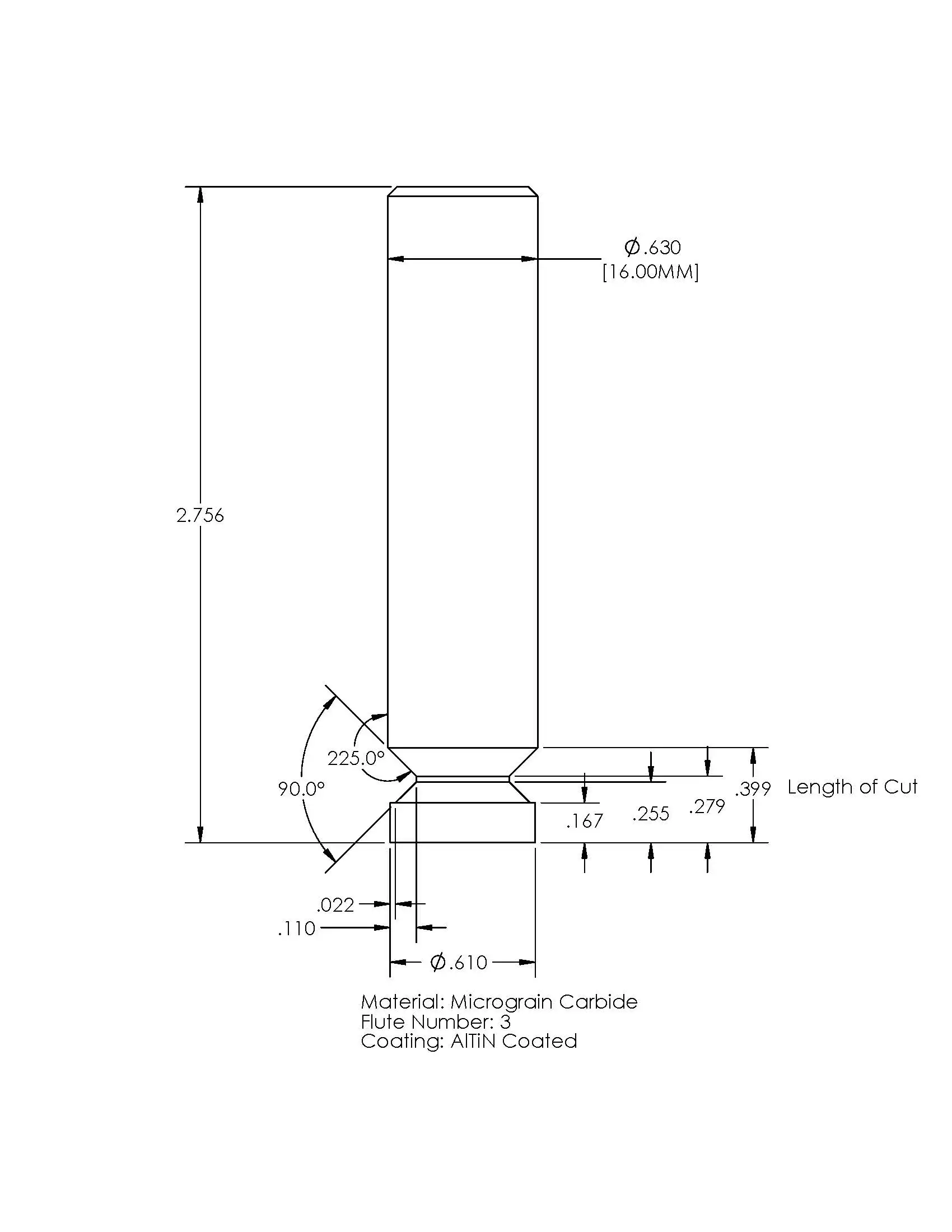 Rail picatinny 255 mm