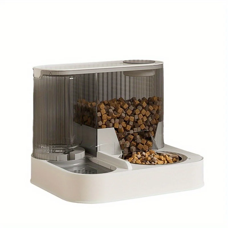 Kitten automatic feeder, water bowl, water and food integrated, cat bowl, dispenser, 2-in-1 pet feeding basin