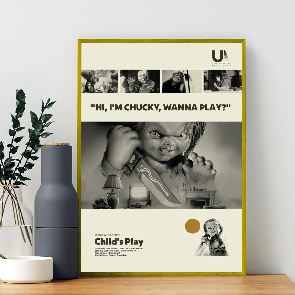 Classic Chucky Horror Movie Poster HD Quality Prints and Posters Wall Art Painting Study Home Decor