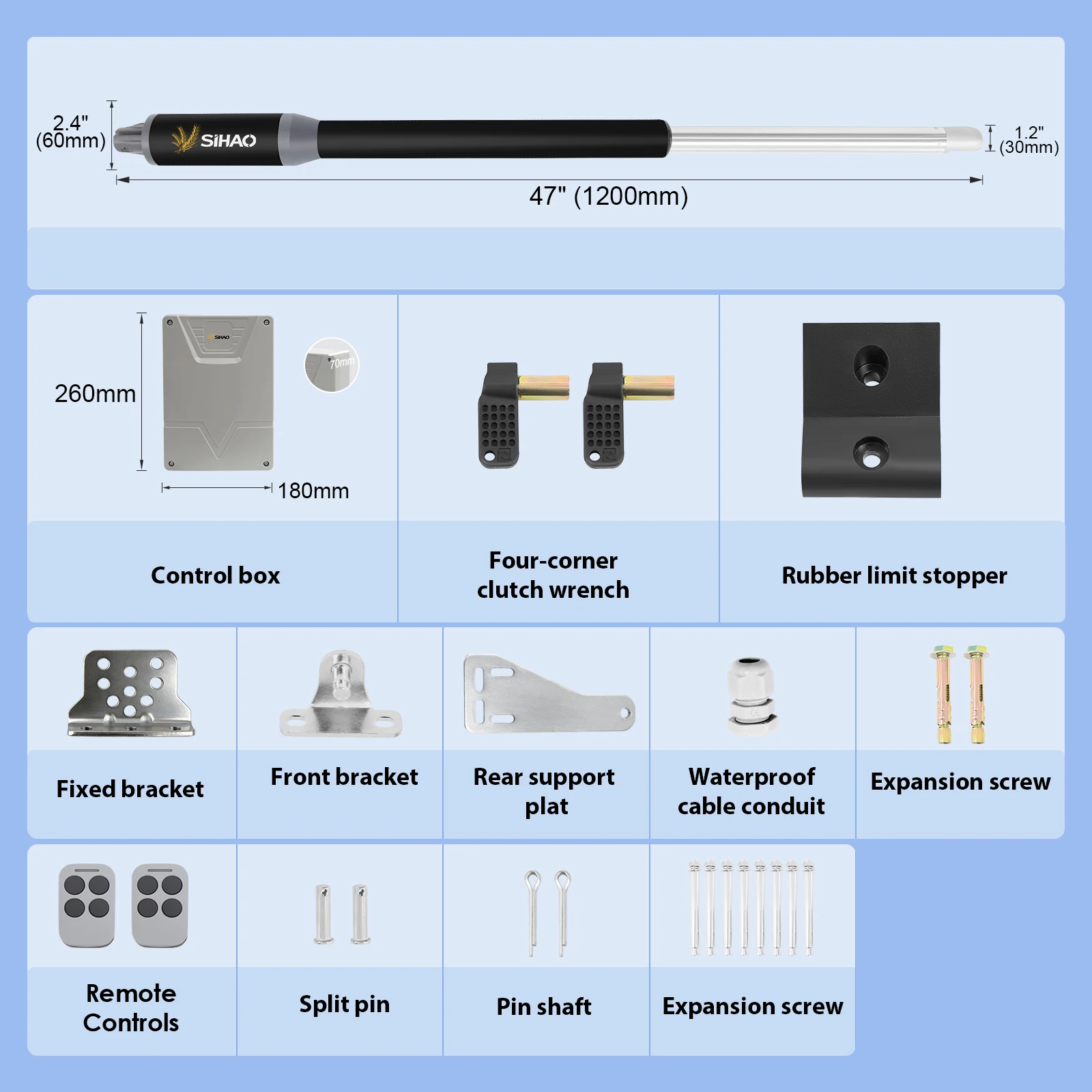included components set