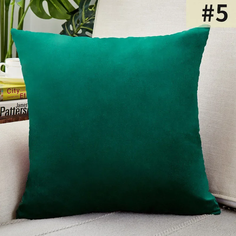 Emerald Velvet Decorative Pillowcase - Luxurious 18x18 Inch Accent