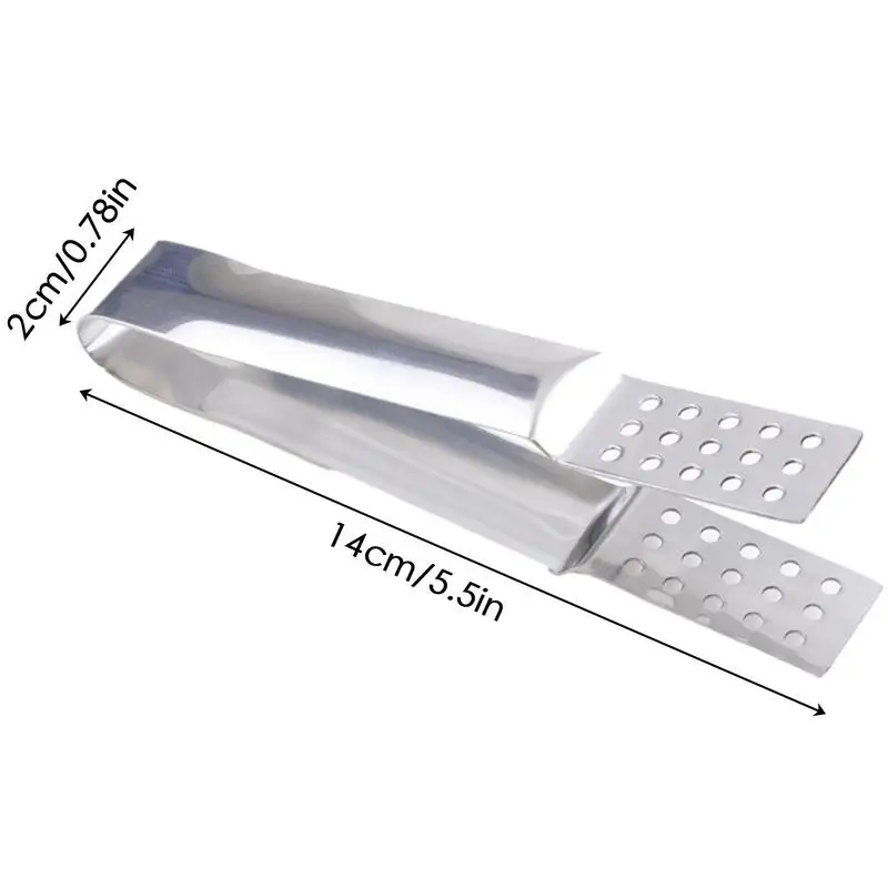 Stainless Steel Tea Bag Clip Teabag Tong Squeezer Mini Heat Resistant Food Clamp Multi-function Sugar Ice Cube Lemon Slice Clip
