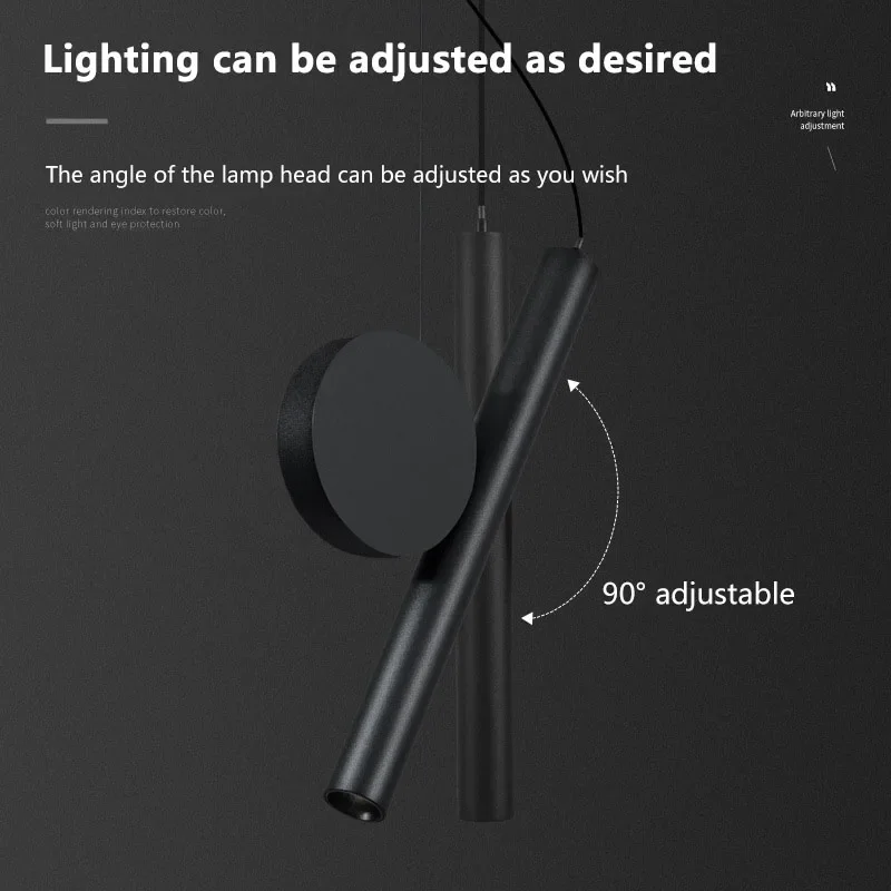 Modern LED Pendant Lamp Adjustable Cable For Living Room Aisle Study Bedside Chandelier Indoor Home Decor Light Fixture Luster