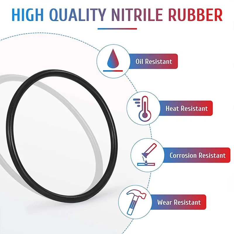 NBR O 링 씰링 가스켓 자동차 자동차 차량용 니트릴 고무 와셔 내경 1.24-247.32MM 와이어 직경 2.62/2.65MM