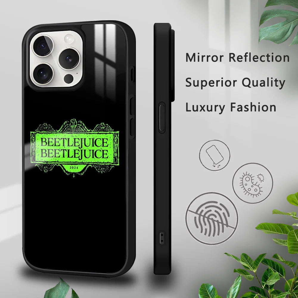 thumbnail image 1 of B- Funda de teléfono de la película Beetlejuices para iPhone 16 15 14 13 12 11 Pro Xs Max Mini Plus Funda rígida para celulares, 1 of 4