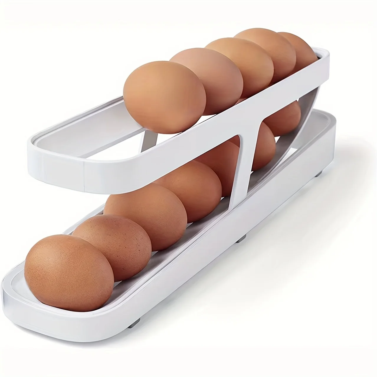 Egg Dispenser egg dispenser with Rolldown Design for Fridge Neatly Stores and Distributes Eggs 1pc
