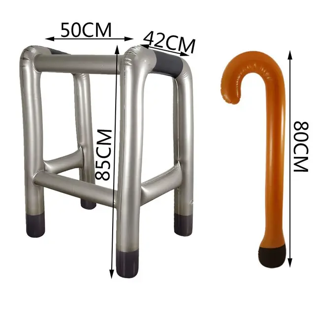 2Pcs Zimmer Frame PVC Blowing Crutches Props