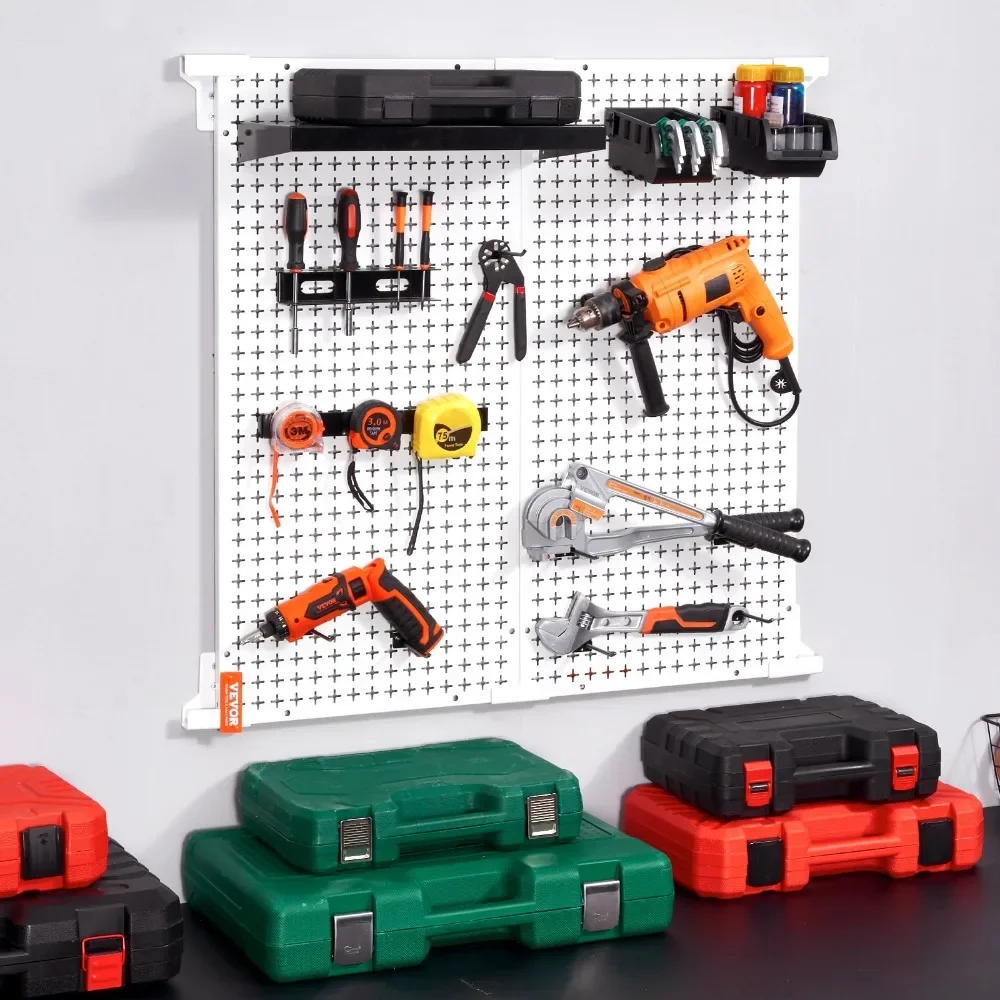 

Pegboard Wall Organizer 32"x32" 330lbs Metal Garage Pegboard Organizer 2-Pack