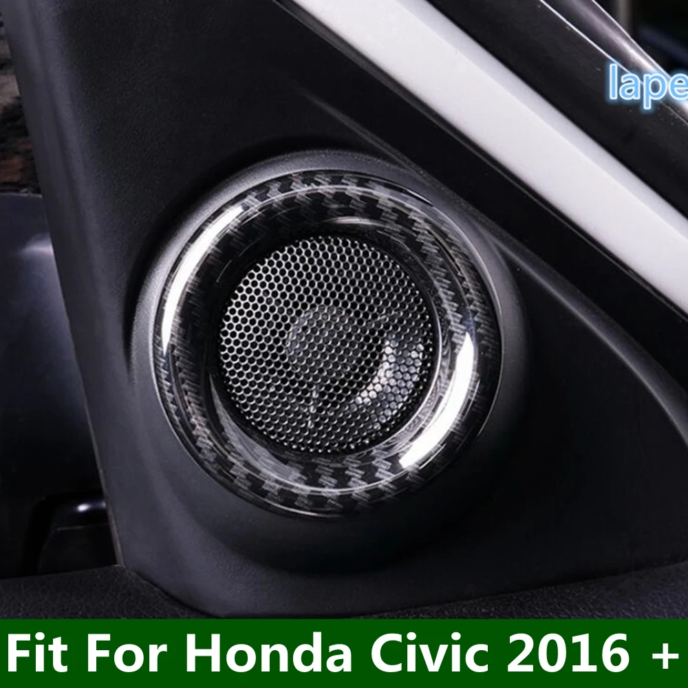 

Inner Door Window Pillar A Stereo Speaker Audio Decoration Frame Cover Trim 2 Pcs Fit For Honda Civic 2016 - 2020 Interior Parts