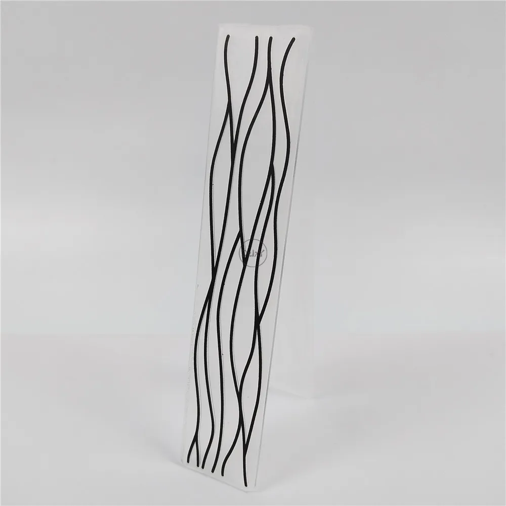Big Wavy Lines Strips Embossing Folders for Scrapbooking Paper Album Cards Making Supplies 3D Plastic Stencils Crafts