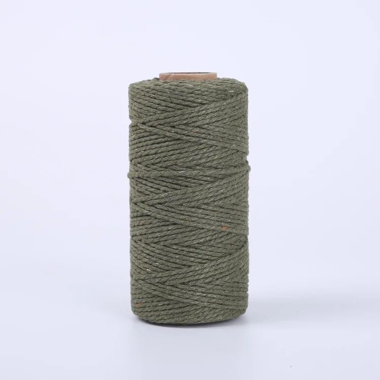 100M/Roll 2mm Cotton Rope Colorful Twine Macrame Cord Rope String Thread DIY Crafts Braided Twisted Cotton Home Textile Decor 