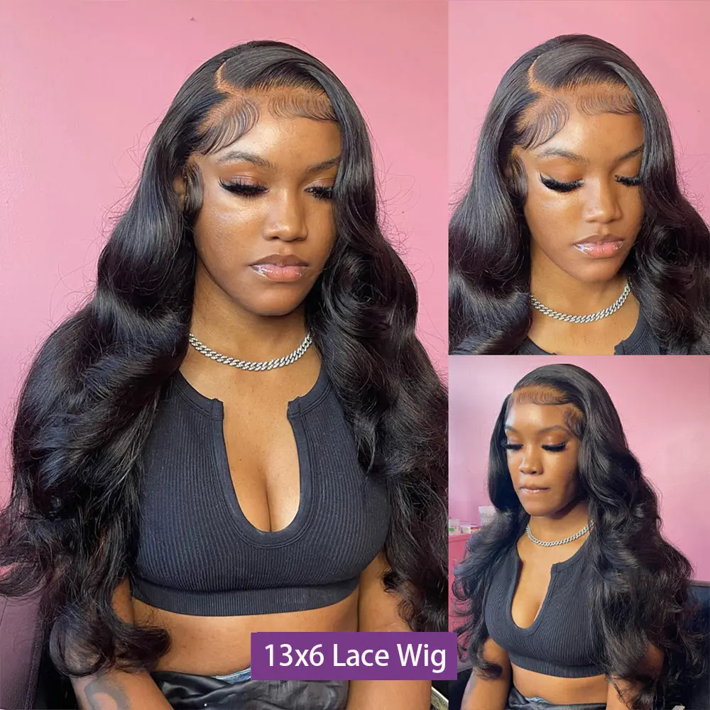 250 Density Body Wave 13x6 Hd Transparent Lace Frontal Wig 13x4 Pre Plucked Lace Wigs For Women 360 Lace Front Human Hair Wigs 3