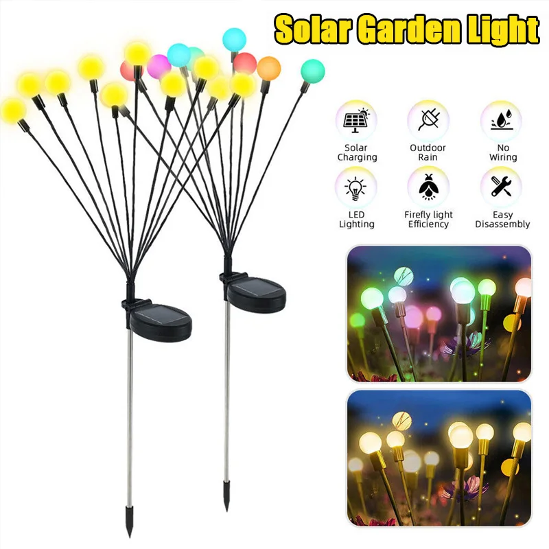 Outdoor Solar Firefly Light LED Garden Light Waterproof Sunlight