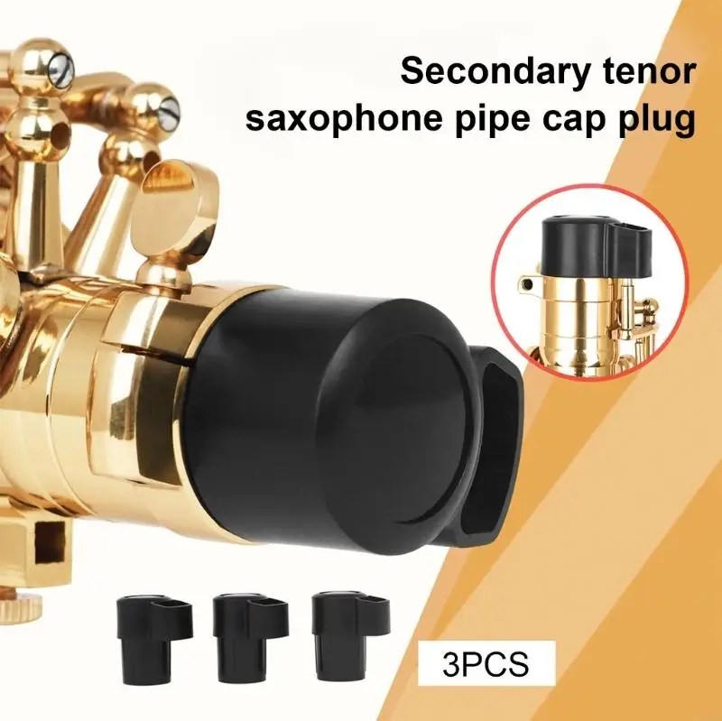 Tenors Saxophone Instrument Bent Neck Plug Anti-Bump Protective End Caps E21D 3Pcs