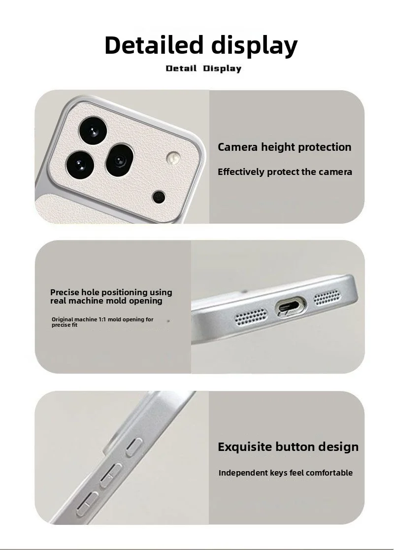 Vegan Leather Magnetic Protective Case with Ring Stand