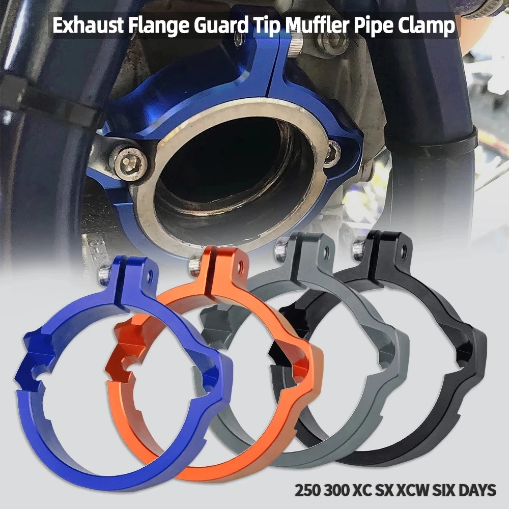 

Exhaust Tip Muffler Pipe Clamp Flange Guard For Husqvarna 250 300 EXC XC SX XCW XC-W Six Days TPI 2017-2022 GasGas 250/300 EX EC