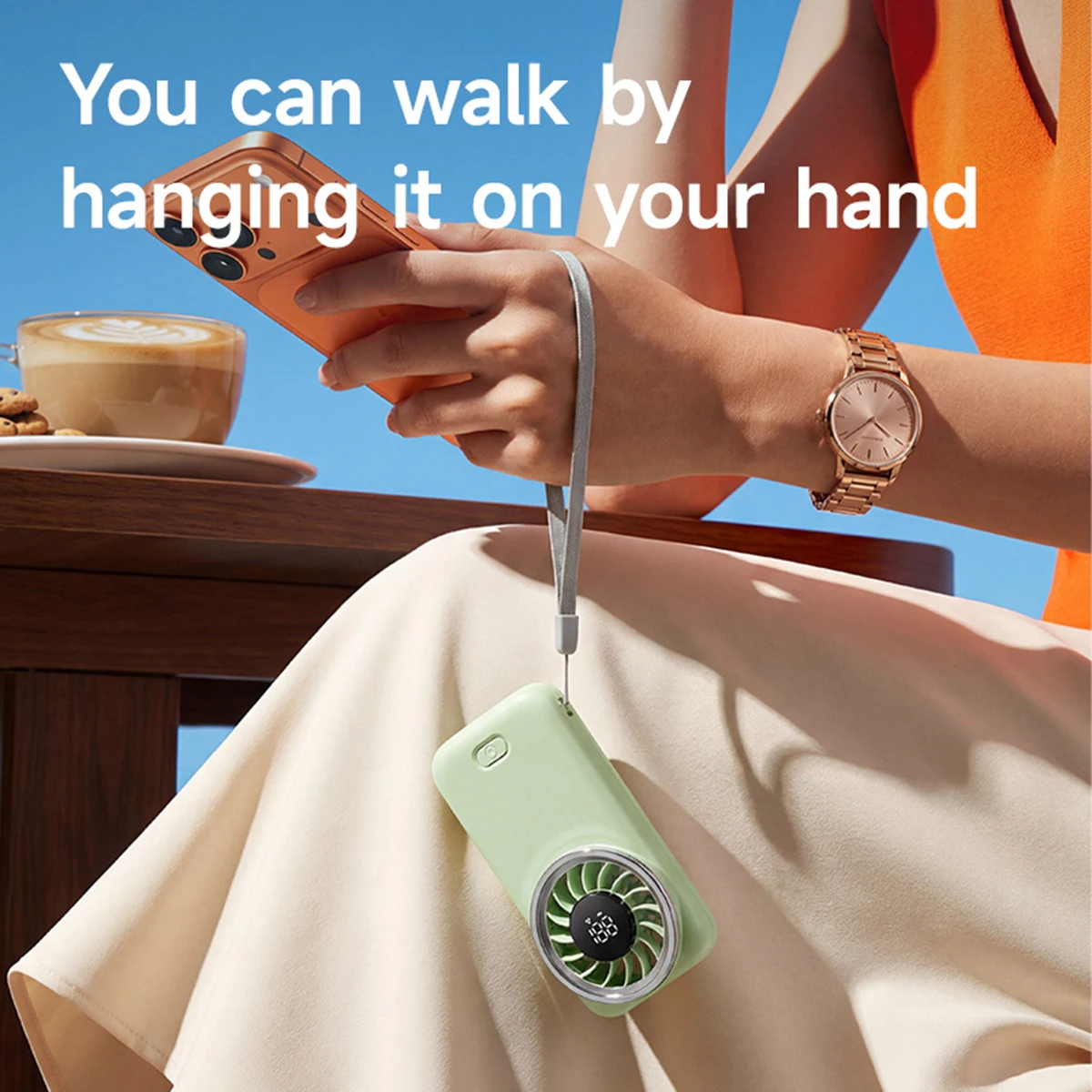 Compact Rechargeable Handheld Fan - Whisper-Quiet Personal Cooling for Home, Office & Travel