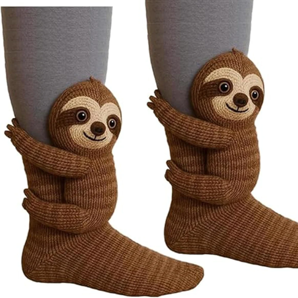 Chaussettes D'hiver Chaudes, Amusantes Et Mignonnes En Polaire Douce Et Moelleuse En Forme D'animal 3D, Panda, Lapin, A (4 Paires), Taille Unique