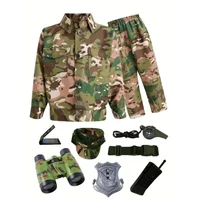 Costume de CamSolomon pour garçons, tenue de soldat de l'armée pour enfants, costume Kiev illage pour l'école de fête, AqCostume comprend des jouets, cadeaux 3