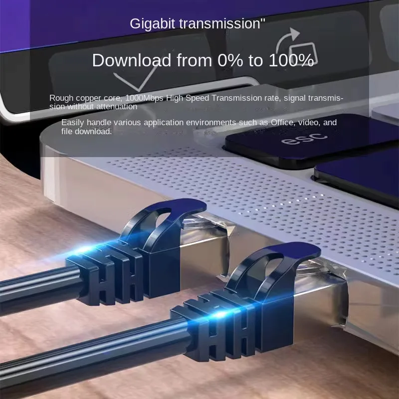 이더넷 케이블 Cat6 기가비트 고속 1000Mbps 인터넷 케이블 RJ45 PC PS5 PS4 PS3 Xbox용 차폐 네트워크 LAN 코드