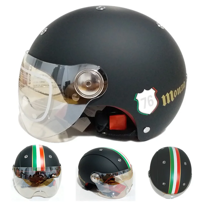 Casco Moto Da Uomo Light Open Face Capacete De Moto Summer Half Face Jet Traspirante Scooter Moto Equitazione Casco Moto