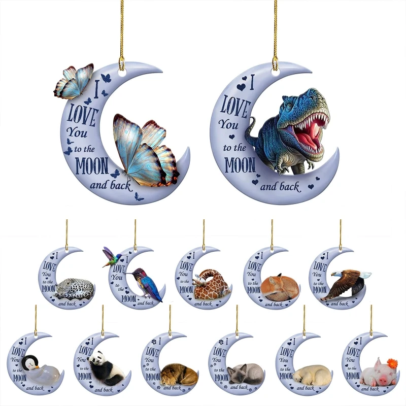 

Pendant Rear View Mirrors Charm Ornament Auto Funny Animal Decor Pet Animal