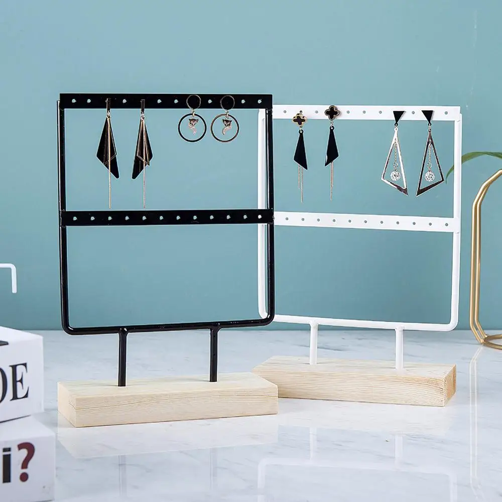 Top 24/44/66 holes Stand for Earrings Pendants Bracelets Jewelry Display Stud Earrings Holder Jewellery Rack 2 Colors