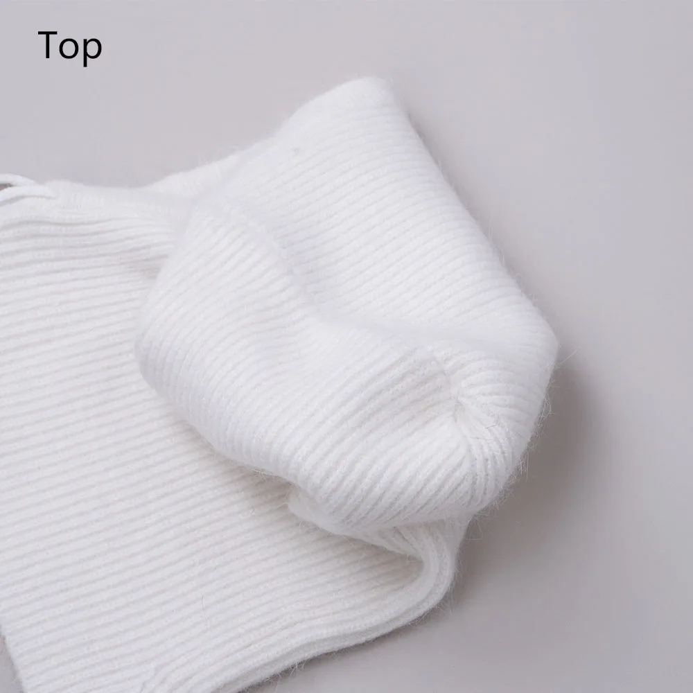 2022 NEUE Wintermütze aus echtem Kaninchenfell, Wintermützen für Damen, modische, warme Mützen, verbesserte, verdickte, verlängerte Pullover-Schal-Mütze – Detail 11