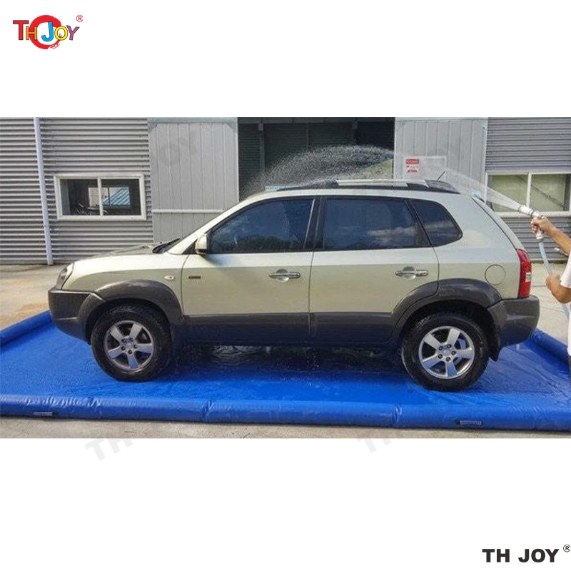 Fast air shipping, Environment-protection Water Container PVC Pool Portable Inflatable Car Wash Mat, Airtight Car Wash Pool Mat