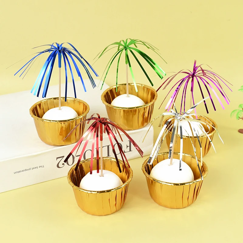 50 Stück Feuerwerk Bunte Obst Zahnstocher Sticks Cocktail Picks Dekoration Verwendet für Geburtstag Hochzeit Hawaii Party – Detail 10