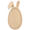 Wooden Pallets Rabbit Ears Egg Tray Child Platter Easter Food Trays Bunny Serving 1