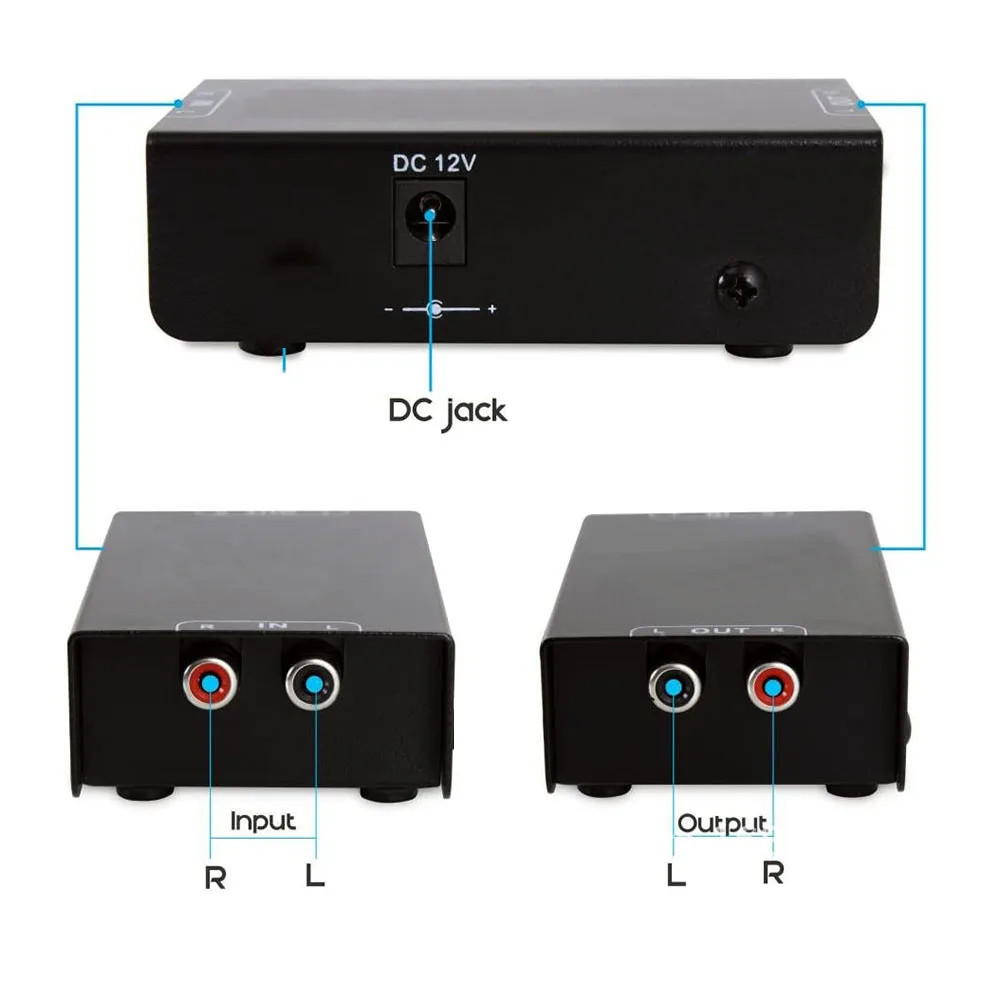 Portátil Ultra Compacto Phono Preamp Áudio Estéreo Fonógrafo Pré-amplificador Interface Giratória Saída de Entrada Rca Pp900 - Image 2